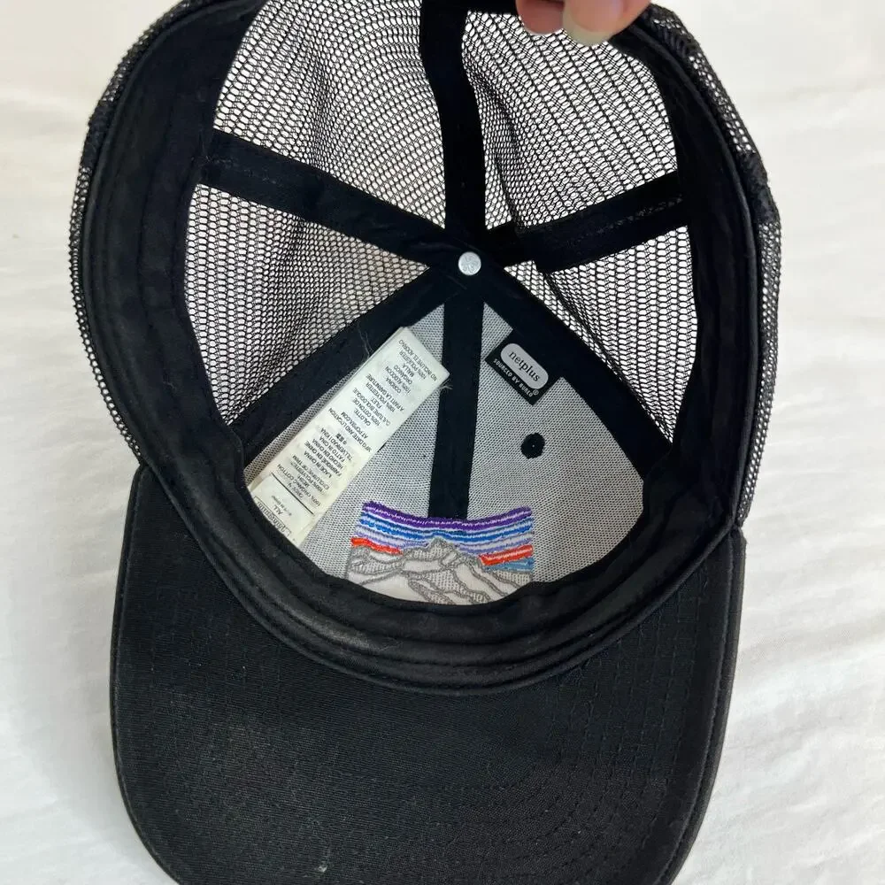 Patagonia Netplus Trucker Hat Black Bureo Mountains Snapback Mesh Recycled Nets